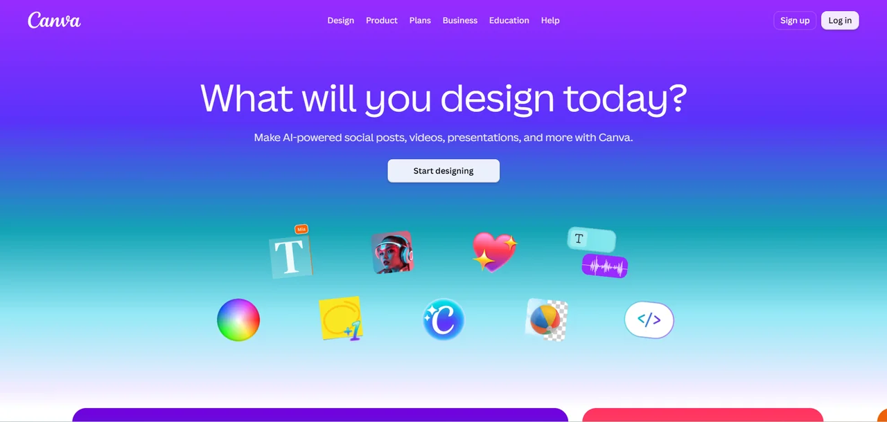 The Canva home page as it rendered on 2 August 2026, headed “What will you design today?”