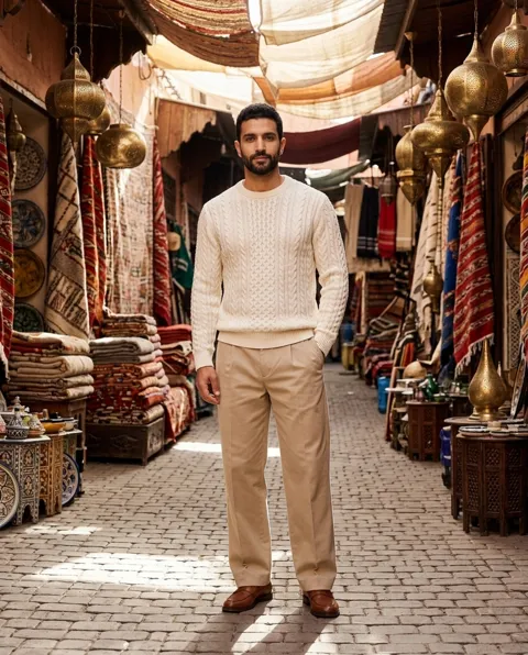 AI fashion photo décor: Medina souk