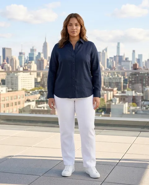 AI fashion photo décor: City rooftop