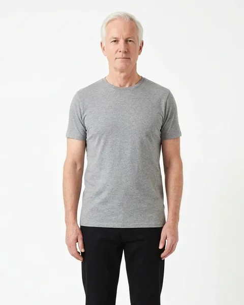 AI fashion model James: 58, average, British