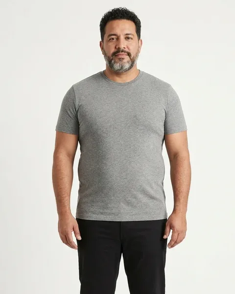 AI fashion model Mateo: 42, big & tall, Latin American